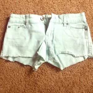 Mint green shorts from Charlotte Russe